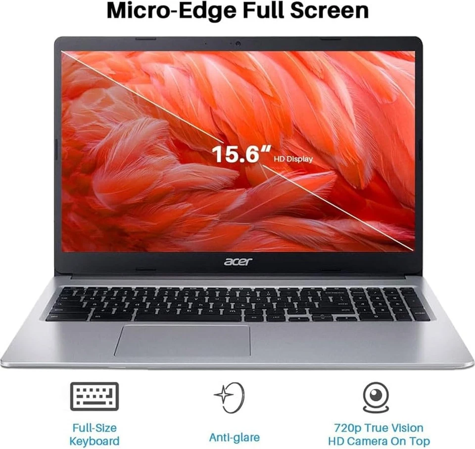 Acer 15.6" Chromebook 315 Business Laptop,Intel Pentium N6000,4GB RAM,128GB eMMC - Image 2 of 4