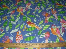 10 YDS P KAUFMANN FEATHERED FRIENDS BIRDS COTTON UPHOLSTERY FABRIC FOR LESS