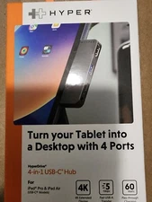 Hyper 4-in-1 USB-C Hub Turn your Tablet into a desktop with 4 ports (A2)