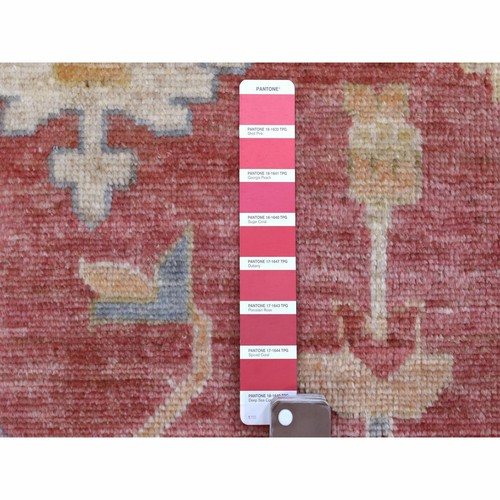 11'10"x14'3" Red Afghan Angora Oushak Wool Hand Knotted Oversized Rug G69899 - Picture 8 of 12