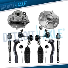 AWD Front Wheel Bearing Hub Tierods Sway Bars for 2008-2011 Nissan Titan Armada