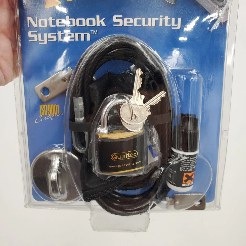 Qualtec Notebook Security System Kit # 06414 Cable Lock Key Lock - Image 3 of 4