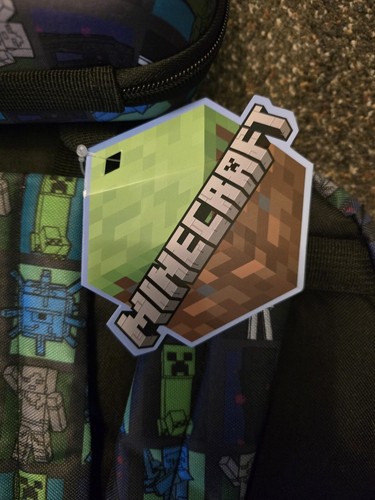 Minecraft Creeper 17" Backpack Set Clear Pocket Pencil Box, Keychain Set NWT - Picture 5 of 8