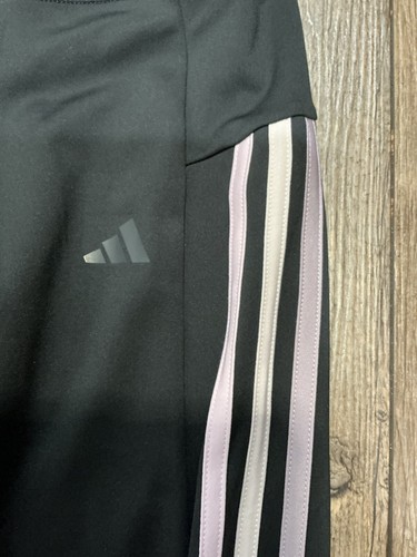 adidas Girls' Super Star Tight Legging Black/White Size XL (16) - Picture 2 of 6