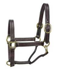 Derby Originals American Elegance Triple Stitch Horse Halter USA Leather