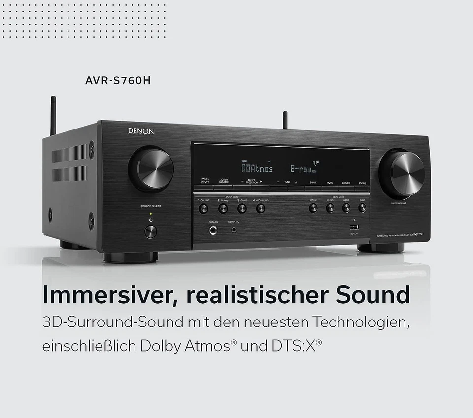 Denon AVR-S760H 7.2-Kanal AV-Receiver - Bild 3 von 4