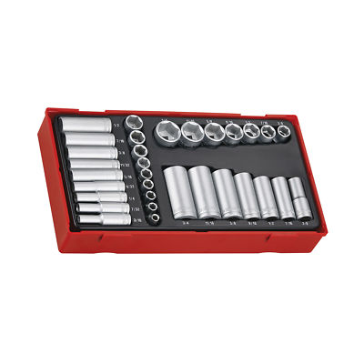 Teng Tools 32 Piece 1/4 inch-3/8 inch Drive AF Socket Set