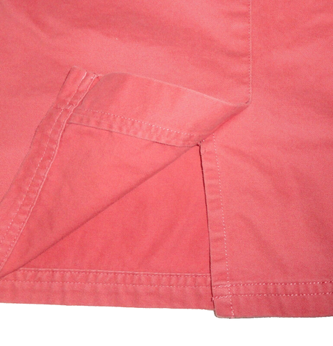 L L Bean Pencil Skirt Womens 12 ~ Salmon Pink ~ 100% Cotton ~ 4 Pockets - Picture 3 of 13