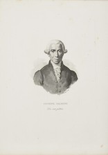 Antica Stampa Giuseppe Palmieri marchese economista salentino del ‘700 Ritratto