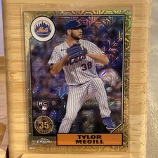2022 Topps Silver Pack Tylor Megill 1987 Mojo Chrome Refractor RC Rookie T87C-22
