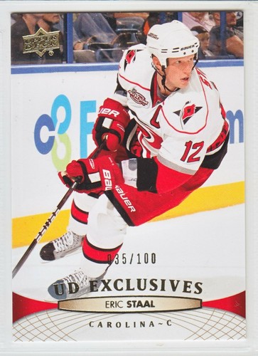 2011-12 UD SERIES EXCLUSIVES ERIC STAAL /100 PARALLEL #169 Upper Deck Hurricanes