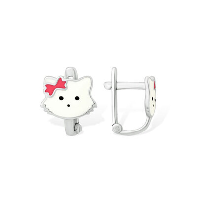 Children's Jewelry Girls' Earrings 925 Silver Enamel Real Jewelry by Secretforyou