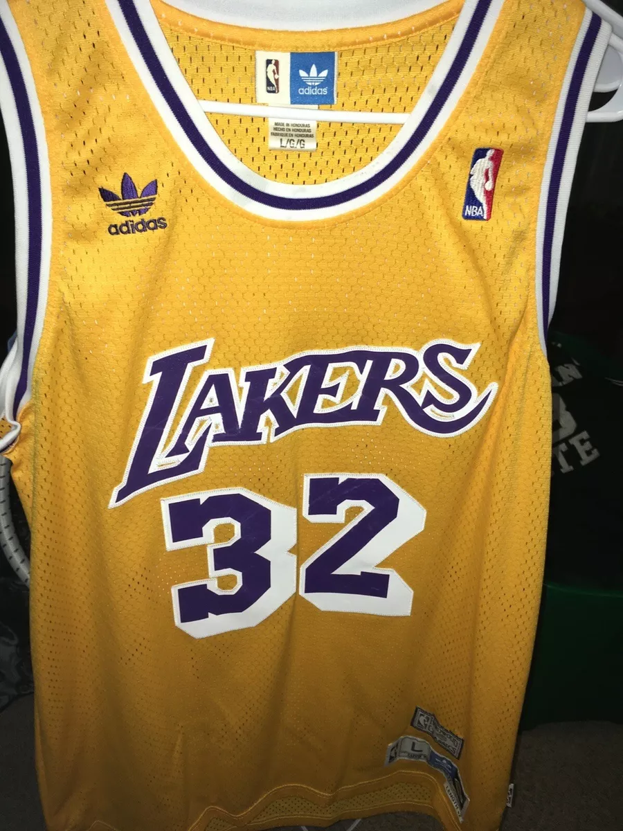 ADIDAS Hardwood Classics Los Angeles Lakers Jersey 32 Magic Johnson Men's Size S