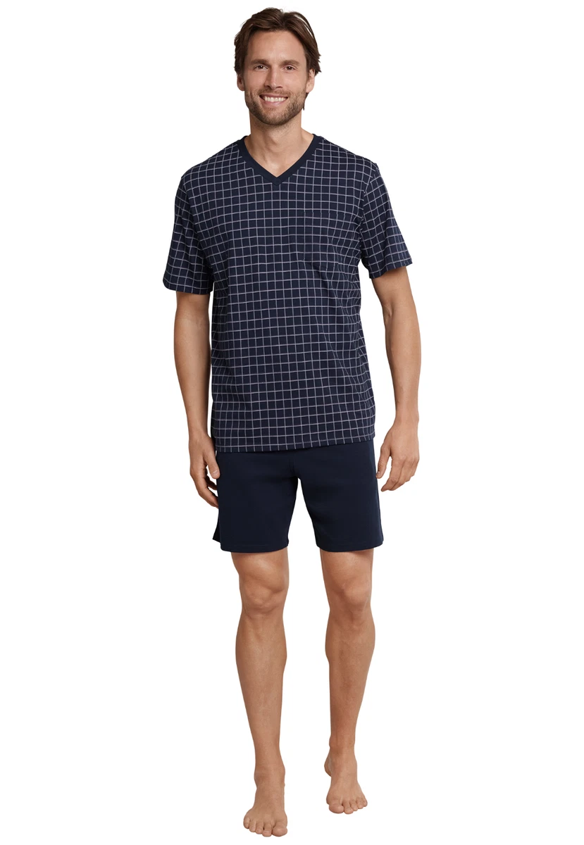 Biancheria Da Notte Da Uomo Blu A Fantasia Righe In Cotone | Acquisti Online Su - Foto 3