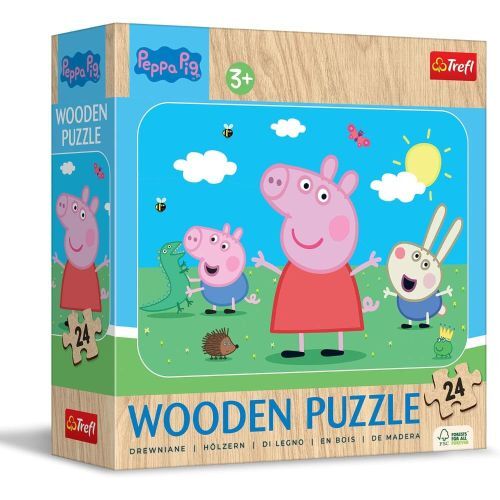 Trefl TRF20262 Puzzle da 24 Pezzi in Legno - Peppa Pig: Meet Lovely Peppa