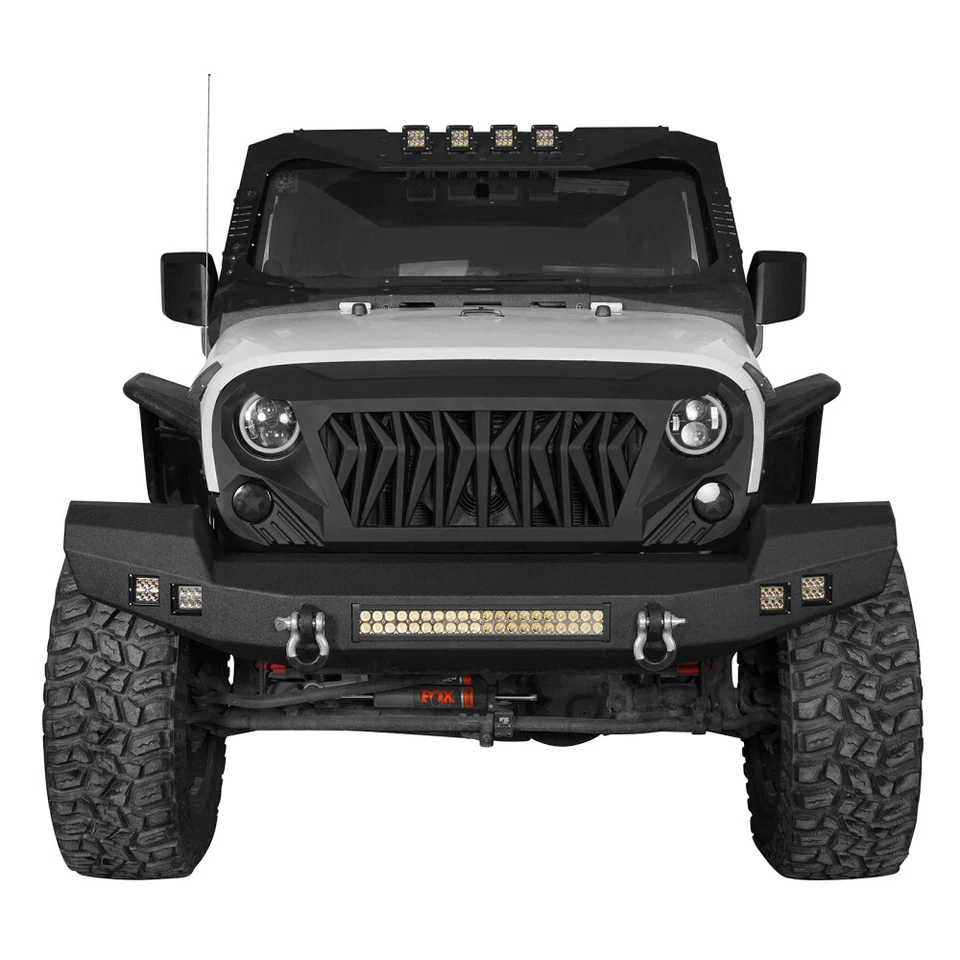 Hooke Road Full Width Front Bumper or Rear Bumper Fit Jeep Wrangler JK 2007-2018 Foto 4 de 4