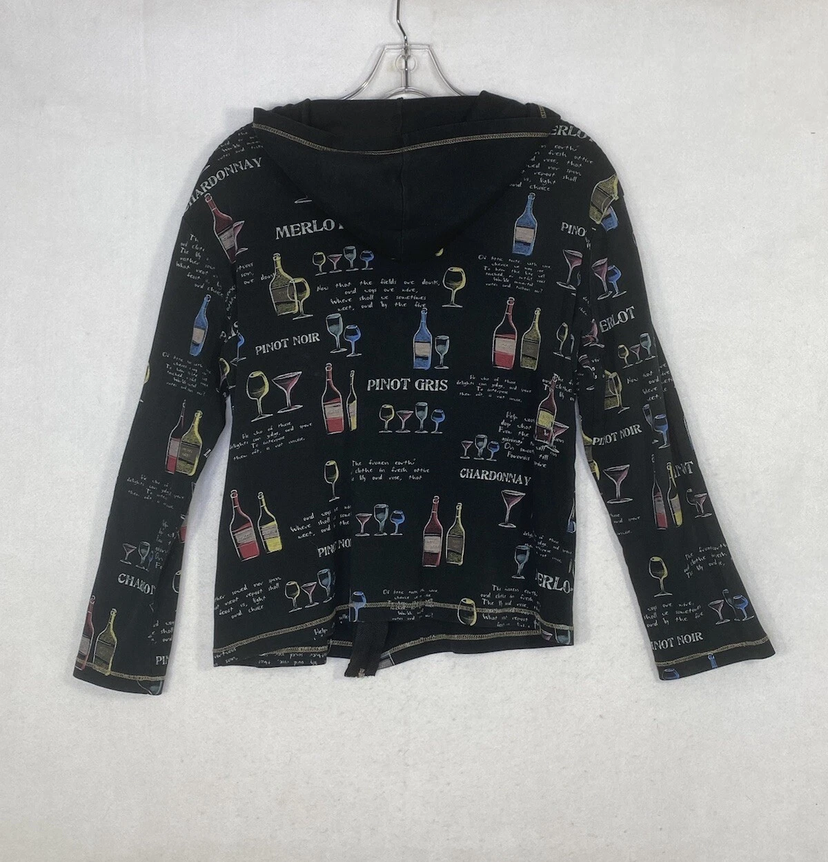 VETEMENTS Jess & Jane Felpa con Cappuccio Donna Amanti del Vino Strass Full Zip Medium