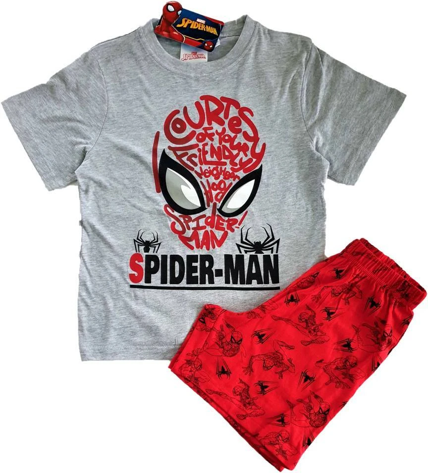 Spiderman Schlafanzug Jungen Gr.98-128 2- teilige Pyjamaset Shorty