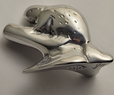 Hoselton Sculpture Aluminum Beaver on Stump Made in Canada Signed