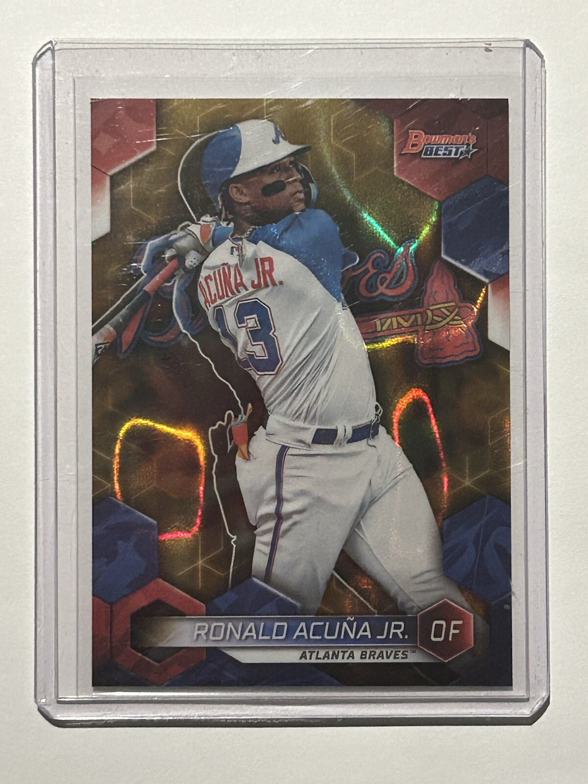 2023 Bowman's Best Ronald Acuna Gold Lava REFRACTOR 19/75 SP