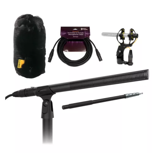 Deity S Mic 3 Black Shotgun Microphone with Boom Pole Bundle