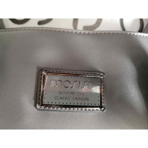 MOSISO PU Leather Laptop Tote Bag for Women (15-16 inch), Gray - Picture 2 of 6