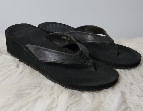 Speedo wedge sandal flip flops womens size 10 black