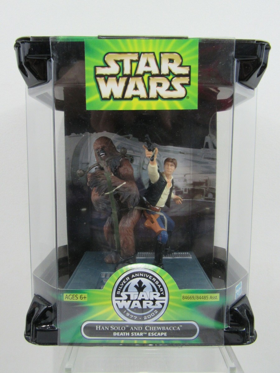 Star Wars Silver Anniversary Complete Set of 3 Hasbro 2001 Star Wars Silver Anniversary Complete Set of 3 Hasbro 2001