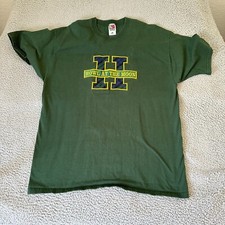 Vintage Fruit of the Loom Shirt Mens Extra Large XL Green Made in USA Heavy