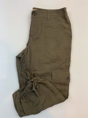Banana Republic braune Martin-Passform-Krawatte Caprishose für Damen Gr. 6