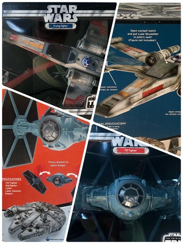 Star Wars Xwing Fighter & TIE Fighter Trilogy Collection Vintage Unopened Unused - Picture 2 of 11