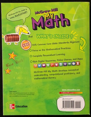 4th - MY MATH - STUDENT EDITION WORKBOOK (Vol. 2 only) (2013 
