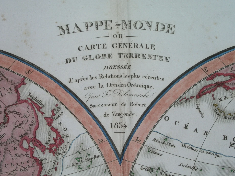 1834 ORIGINAL MAP UNITED STATES CANADA TEXAS FLORIDA NORTH AMERICA ASIA WORLD - Image 3 of 4