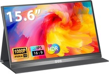 15.6" FHD IPS Portable Monitor, USB C, Ultra-Slim, Built-in Speakers