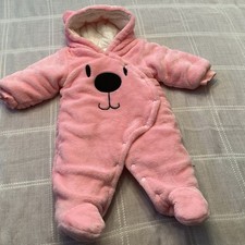 Infant Girl  s Pile Fleece Baby Bunting