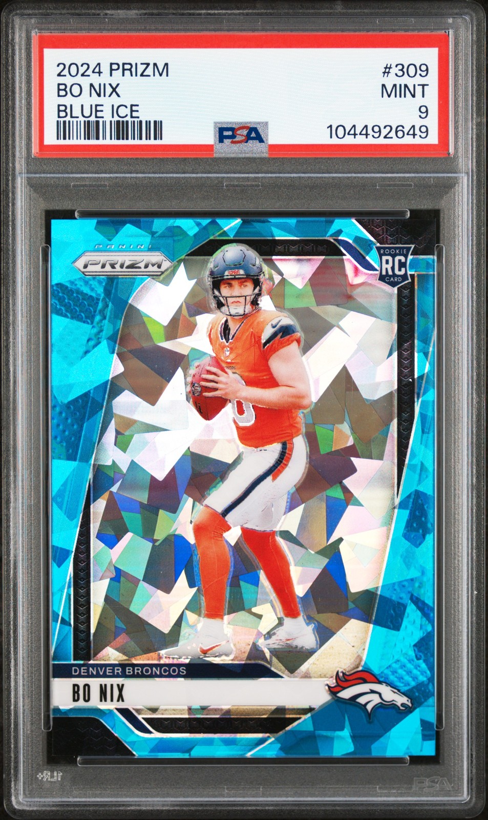 2024 PANINI PRIZM BLUE ICE #309 BO NIX 45/99 PSA 9