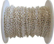 925 Sterling Silver Cable Chain for DIY Jewelry. Diamond Cut (2.6Mm, 5 Feet)