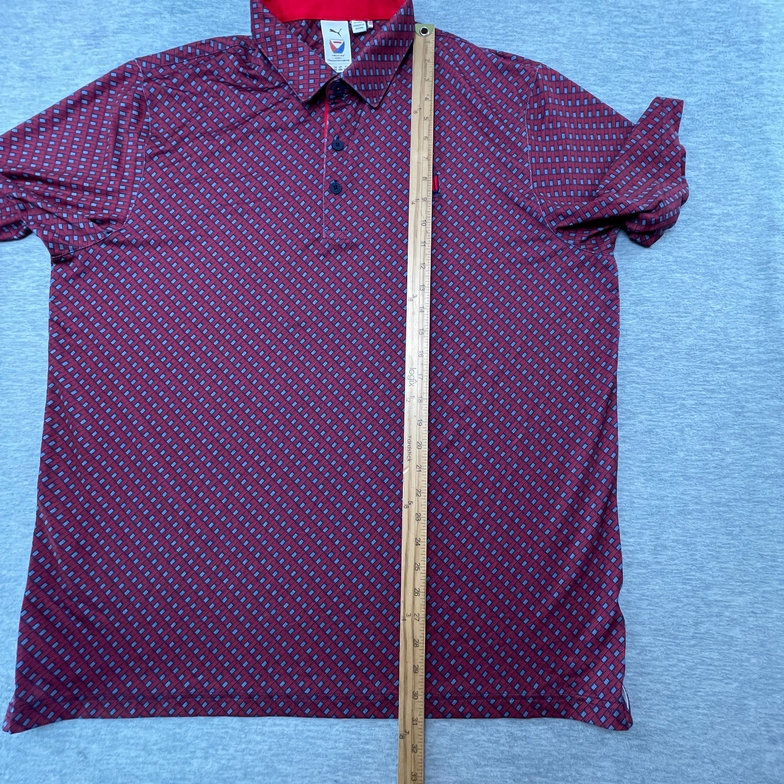 Puma Volition Polo Shirt Men XL America Multi Flag Golf USA Folds of Honor Logo image 10