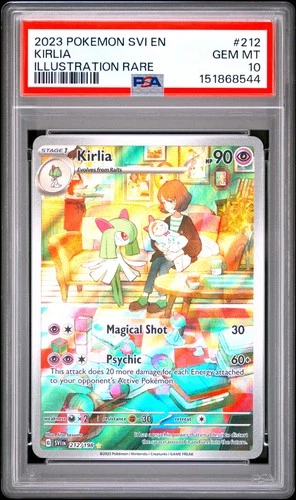 2023 POKEMON SVI EN-SCARLET & VIOLET ILLUSTRATION RARE #212 KIRLIA PSA 10