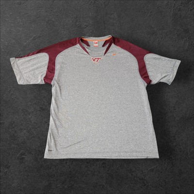 Vintage Nike Team Virginia Tech Vented Shirt Mens 2XL Fit Dry NikeFit XXL
