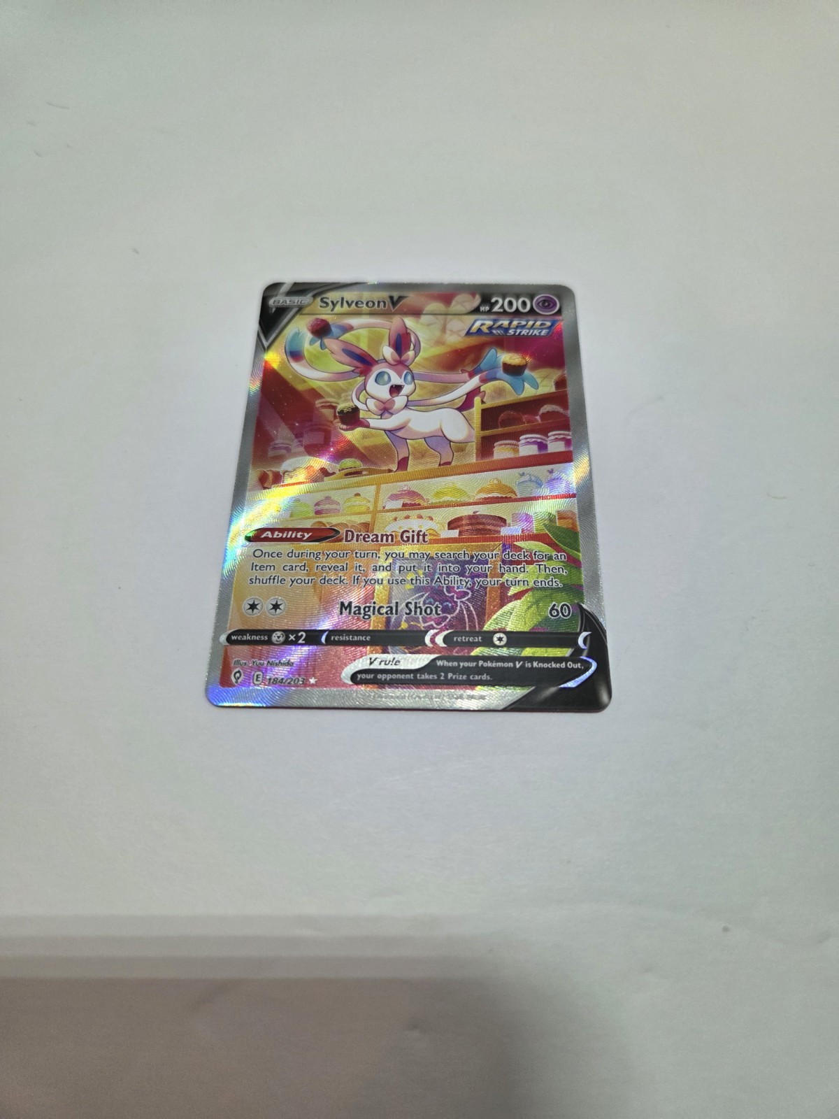 Pokemon TCG Sylveon V 184/203 Evolving Skies Holo Rare Alternate Art VLP/NM