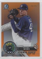 2018 Bowman Scouts' Top 100 Orange Refractor 15/25 Michel Baez #BTP-56 0c2