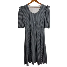 VTG 70s Women’s Union Made Puff Sleeve Fit & Flare Dress Cottagecore, Prairie 16