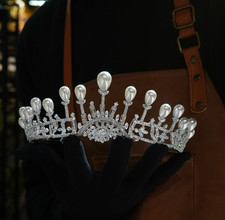 Elegant Forehead Tassels Wedding Tiaras Crowns Crystal Wedding Hari Accessory