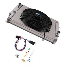 Aluminum 2 Row Radiator Fan Shroud Relay Kit for BMW E36 320i 2.0L 1992-1995