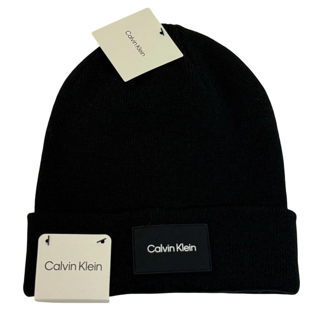 Calvin Klein Black Beanie NEW WITH TAGS