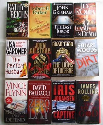 MYSTERY THRILLER SUSPENSE 28 RANDOM PB Book Lot Top Authors UNSORTED Fiction Mix