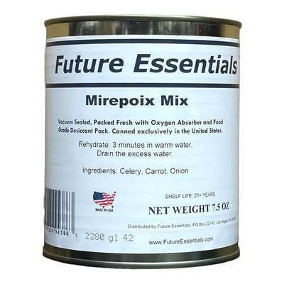 (12 Cans Pack)  Dehydrated Mirepoix Mix (Soffritto) with Dried Carrots, Celery &