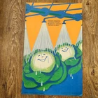 Agriculture Harvest Cabbage Original Vintage Poster 1984