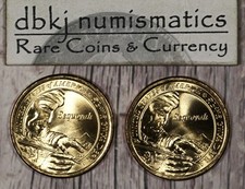 2017 P & 2017 D Native American Sacagawea Dollar $1 - BU - Choice to Gem Uncirc.